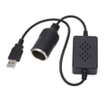 thumbnail image 2 of Cigar Lighter Socket Power Cable, 12V Car Cigar Lighter Socket Adapter Power Cable Cord For Dash Cam GPS Car Led Light Strips Automotive Electronics, 2 of 8