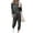 Dark Gray, variant on Aunavey Women's 2 Piece Tracksuit Sport Outfits Long Sleeve Tops and Pants Set Sweatsuits