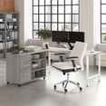 thumbnail image 1 of Scranton & Co Engineered Wood 72W x 30D Computer Desk with Storage in Gray, 1 of 8