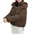thumbnail image 4 of Black*Friday Sale ChaoHeng Winter Puffer Coats for Women Clearance Women's Winter New Plus Size Oversized Thickened Marshmallow Coat,Long Sleeve Puffer Jacket for Cold Weather, 4 of 5