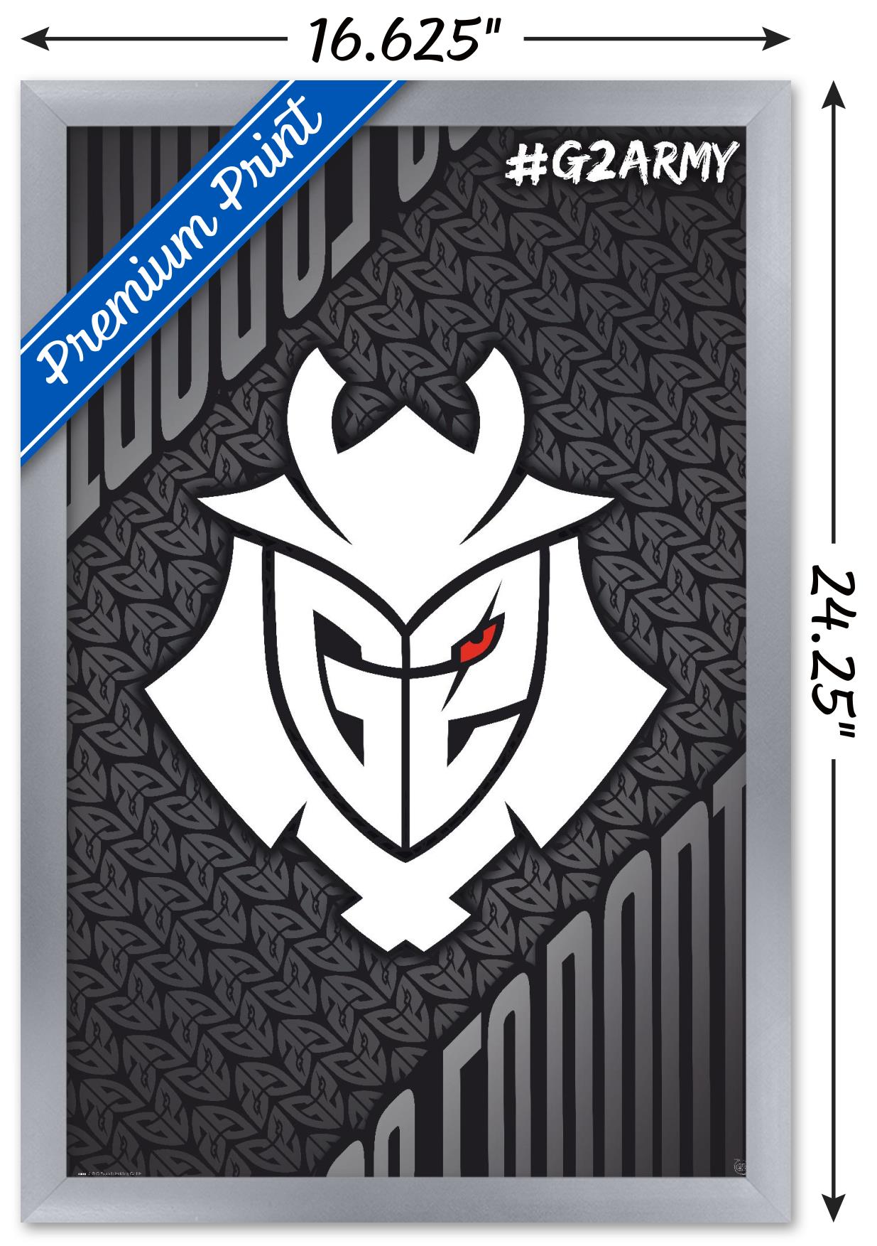 G2 Esports - G2 Army Wall Poster, 14.725" x 22.375" Framed
