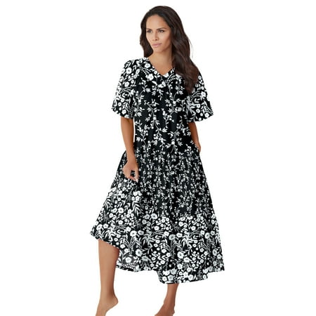 

Only Necessities Women s Plus Size Tiered Print Dress or Nightgown Dress Or Nightgown