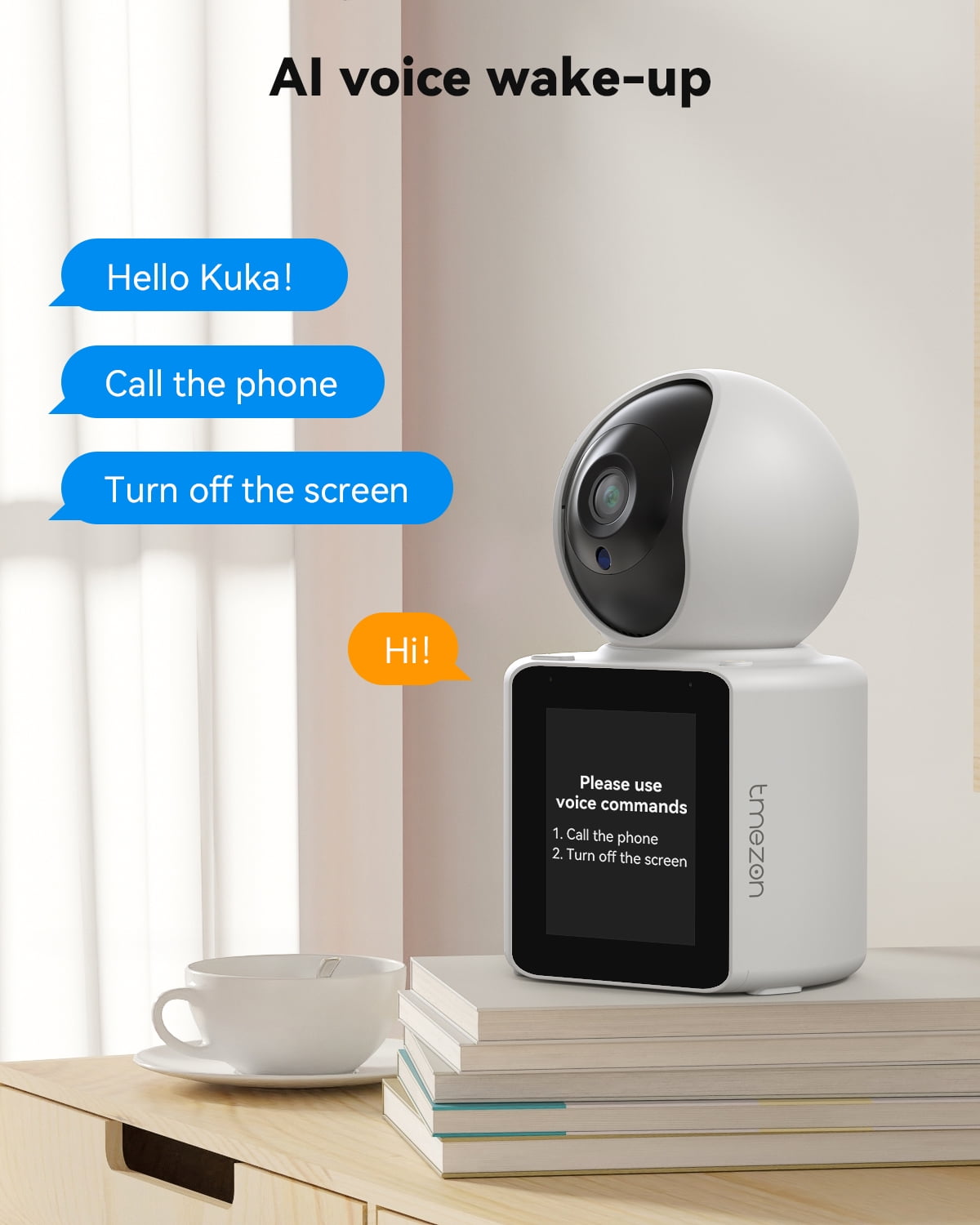 TMEZON Video Pet Dog Camera, Two-Way Wireless Security Camera with 1080P Indoor Monitoring