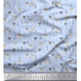 thumbnail image 1 of Soimoi Rayon Fabric Artistic Tree,Reindeer & Fox Face Kids Printed Fabric 1 Yard 42 Inch Wide, 1 of 3