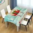 thumbnail image 7 of Coolnut Santa Claus Tablecloth, Waterproof Washable Polyester Square Table Cover, Durable Tablecloth for Kitchen Dining Table Party Decor, 60"X 90", 7 of 7