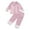 Pink, variant on Girls' Sleepwear Agkizg 2-Piece Girls' Pajama Sets,Kids Nightwear Loungewear Clothes Set,2-14 Year Children's Casual Solid Color Lapel Button Cardigan and Long Pants Home Sleepwear Set
