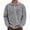 Grey, variant on XUANTAOO Men Polo T Shirts Long Sleeve Corduroy Quarter Zipper Tees Shirt Slim Fit Grey Men Clothes