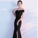 thumbnail image 4 of Vestido de noche para banquete Chen Qixiong, elegante vestido largo con hombros descubiertos y cola de pez para presentadora, vestido largo, 4 of 5