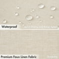 thumbnail image 4 of 84" Long Scalloped Shower Curtain Linen Textured with 12 Metal Hooks Cute Extra Long Heavy Duty Washable Waterproof Cloth Shower Curtains with Black Border for Bathroom Bathtub,Cream Beige, 4 of 6