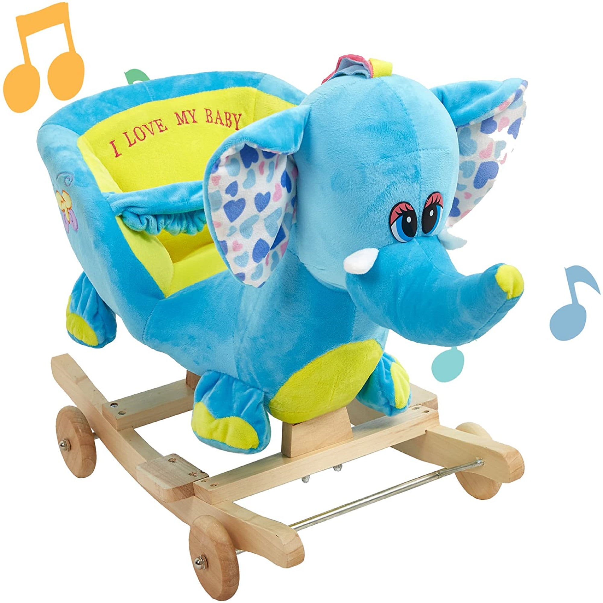 KARMAS PRODUCT Rocking Horse Elephant Rocker Chair Animal Ride On Toys