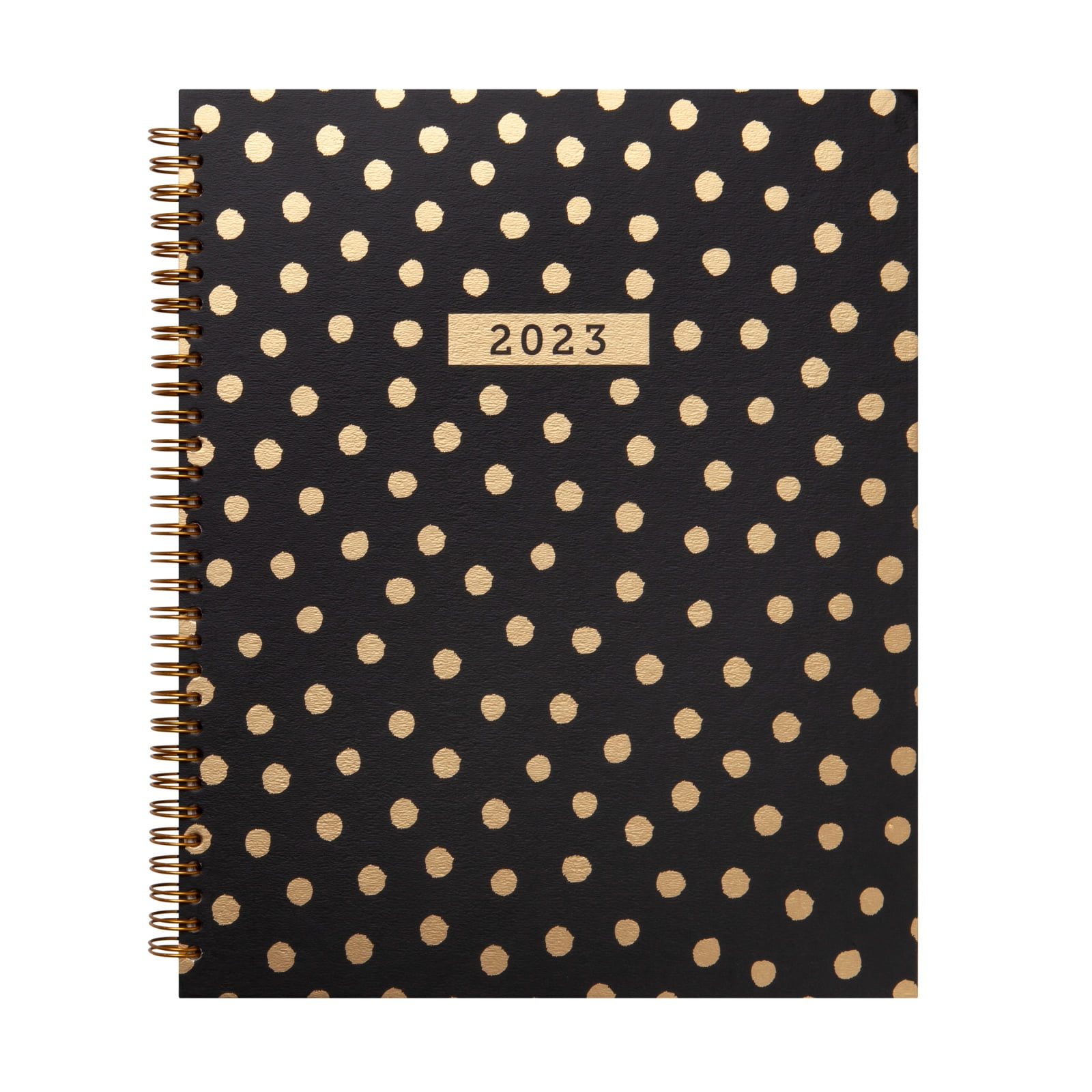 2023 Mintgreen Weekly/Monthly Spiral Planner, 8.5" x10.5", Black Gold