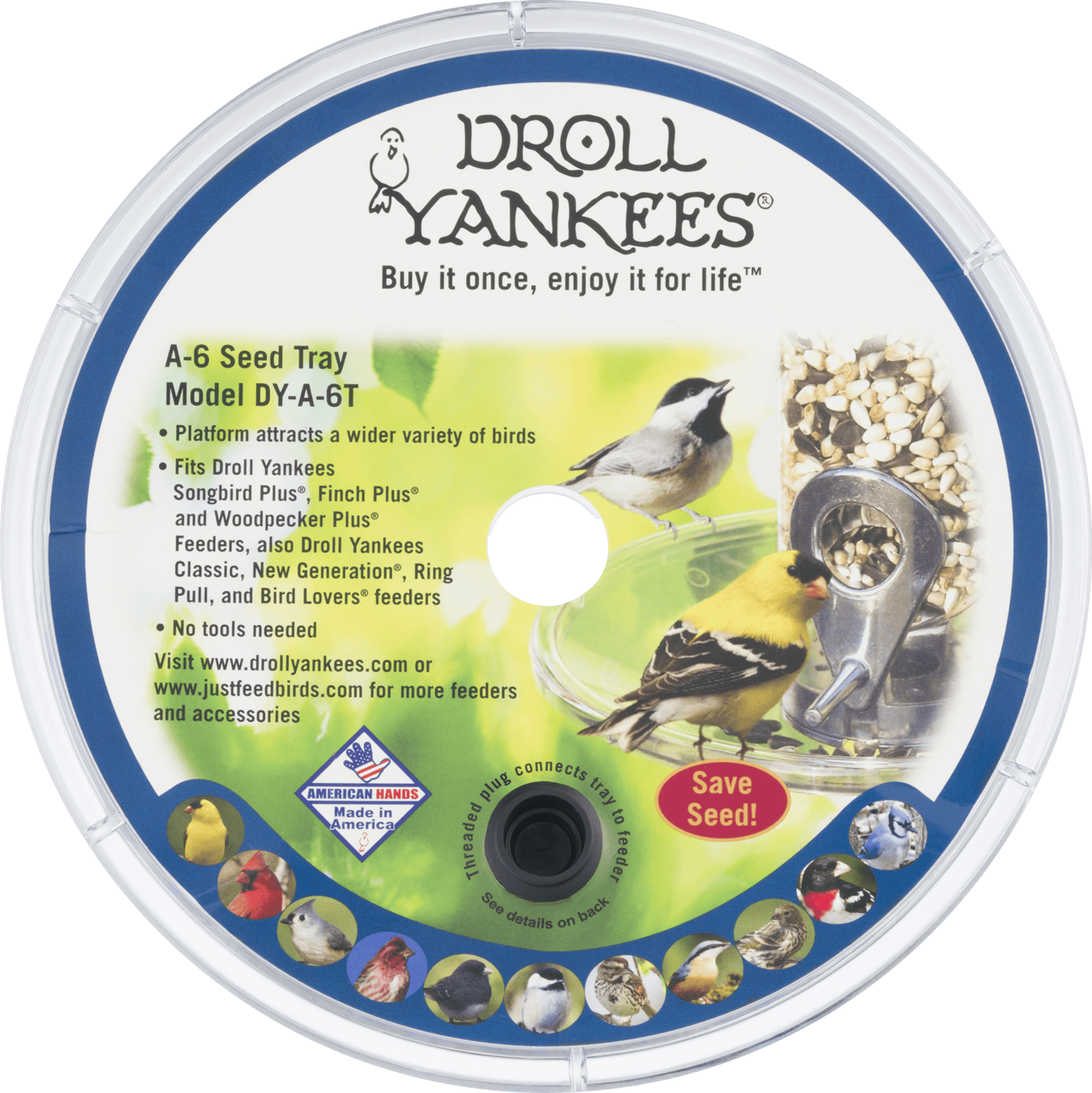 Droll Yankees SWT Safe Wrap Bird Feeder Tray 