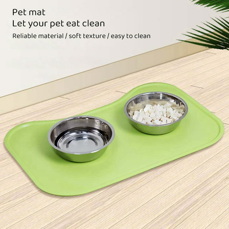 NORBOE Dog Mat for Food and Water, Silicone Dog Food Mat with Pocket for  Catches Spill and Residue, Multiple Sizes, Colors Pet Food Mat, Non Slip  Cat Dog Bowl Mat with Edges