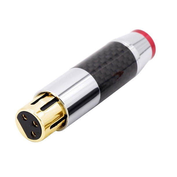 Male Conector Xlr de 3 pines, carcasa de fibra de carbono, enchufes Xlr macho/hembra, adaptadores de audio