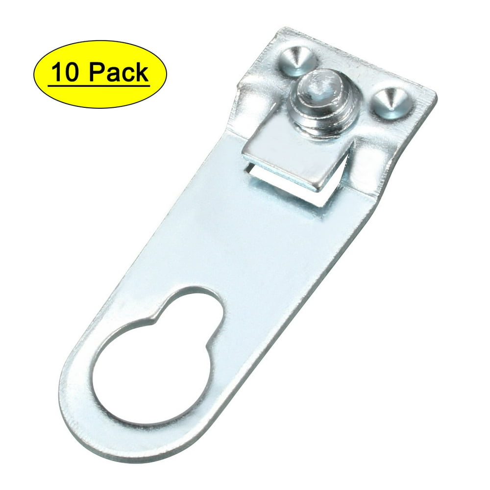 Uxcell 40mm x 15mm Carbon Steel Photo Frame Hanging Plate Bracket, 10