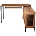 thumbnail image 2 of Walker Edison TAFT Urban Industrial Multi Level L Shaped Desk with Keyboard Tray, 52 in, Dark Walnut, 2 of 2