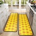 thumbnail image 4 of Kitchen Rugs Sets Of 2,Yellow Sunflower Flower Pattern Anti Fatigue Kitchen Mat Rugs Non Slip Washable,Decorative Kitchen Floor Mats for Kitchen,Sink,Laundry,17"x47"+17"x47", 4 of 5