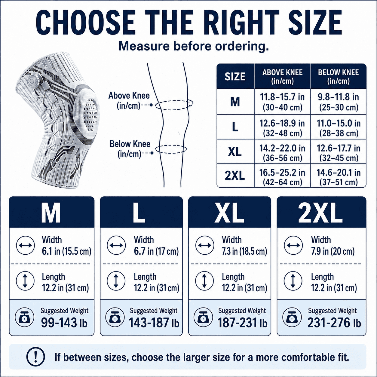 PeakFlex Knee Sleeve with Dial Fit System & Dual Side Stabilizers, Adjustable Compression Knee Support for Men & Women, Breathable Non-Slip Knee Brace for Running, Basketball, Gym, Hiking