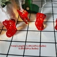 thumbnail image 2 of 9.8ft 20LEDs LED Fairy String Lights Christmas Decorative Hanging Lights Warm White Bulbs Red Socks Shaped Lights for Garden Patio Landscape Backyard Lighting, 2 of 8