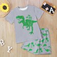 thumbnail image 2 of Toddler Boys Clothes Baby Boy Outfit Sets Baby Boy Summer Clothes 12 18 24 Month 3T 4T 5T Toddler Boy Outfits Dinosuar Set Gibobby(9-10 Years,Light Gray), 2 of 6