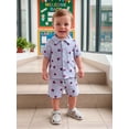 thumbnail image 6 of BemeyourBBs Toddler Baby Baby Boy 4th of July Outfits Baby Boys Patriot Independent Day Outfit Cotton Linen Summer Clothes Ice Cream Print Short Sleeve Button Down Shirt and Pockets Shorts Set, 6 of 9
