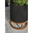 thumbnail image 6 of Veradek Mod Series Raised 18" Plastic-Stone Planter - (Black/Brown, 2 Pack), 6 of 12