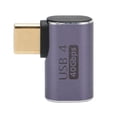 thumbnail image 2 of Type C Female To Male Adapter, Aluminum Alloy Shell Type C Phone Adapter 40GB Dissipate Rapidly High Speed Transfer  For Cell Phone Type C Female To Type C Male Bent, 2 of 8