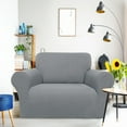 thumbnail image 1 of PiccoCasa Stretch Sofa Slipcover Washable Furniture Covers for Dogs Light Gray Small, 1 of 7