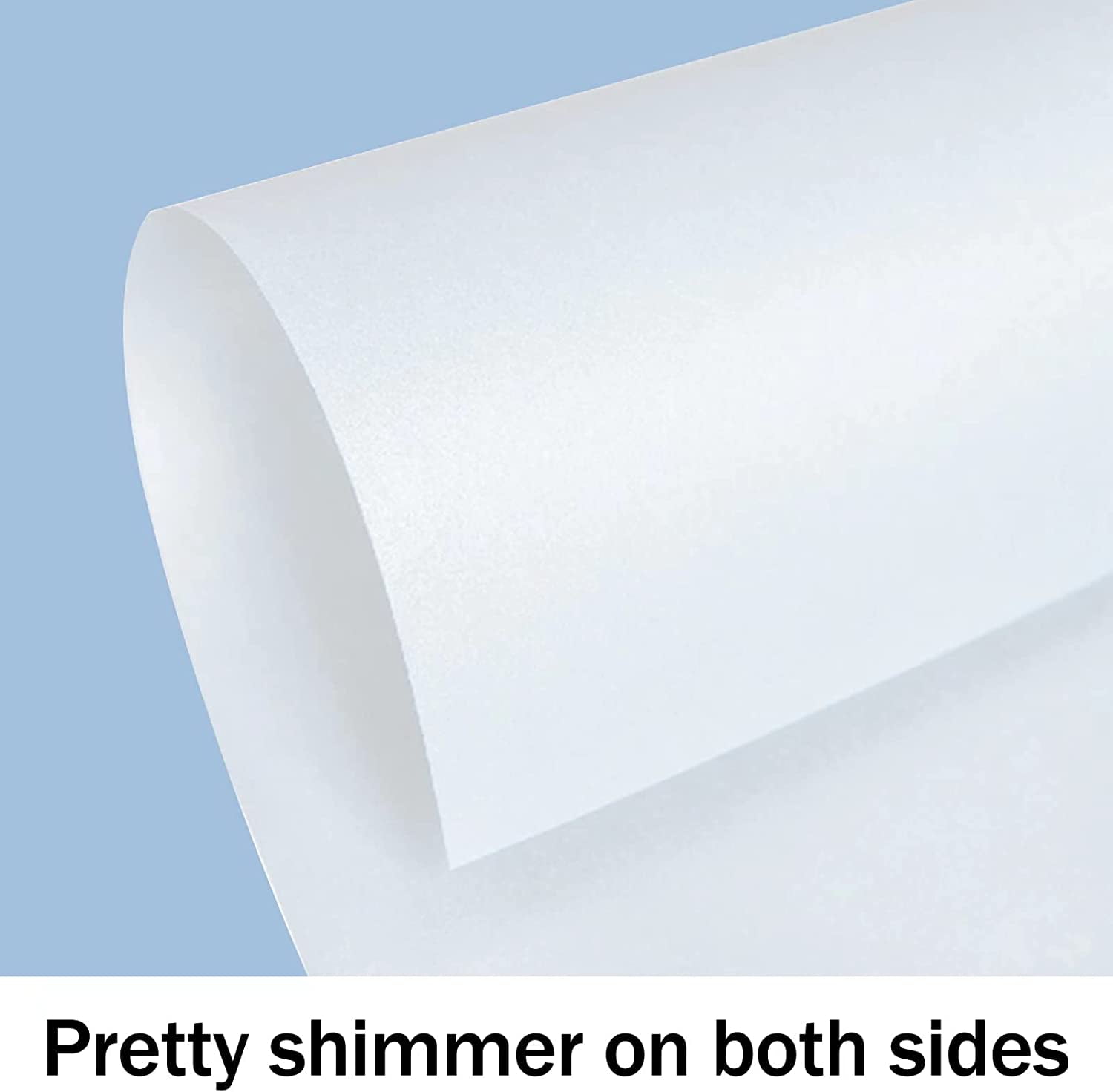 100 Sheets White Shimmer Cardstock 8.5 x 11 Certificate , 80lb Pearlescent for Invitations, Certificates, Crafts, DIY Cards
