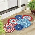 thumbnail image 2 of Large Patriotic Door Mat - 27.5x15.7 Inch 4th of July Rug - Washable Non- Indoor/Outdoor Welcome Mat - USA Flag & Fireworks Design - for Front Entrance & Porch Decor, 2 of 9