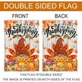 thumbnail image 3 of Thanksgiving Flag, Happy Thanksgiving Flags 28 x 40 Double Sided, Turkey Gnomes with Pumpkins and Fall Maple Leaves Give Thanks Burlap Large House Flag Banners for Outdoor Lawn Garden Decorations, 3 of 6