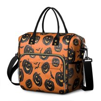 Classic Halloween Pumpkin Pattern Womens Lunch Box for Work,Insulated Large Lunch Bag for Tween and Teen,Loncheras Para Mujer,Leakproof Adult Lunch Bag for Work,Beach,Travel,Picnic,Camping
