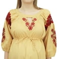 thumbnail image 6 of Bimba Moms Drawstring Maternity Dress Beige Embroidered Nursing Sleepwear-22, 6 of 6