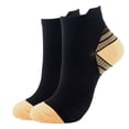 thumbnail image 1 of Innerwin Sports Sock Ankle Support Compression Socks Moisture Wicking Adults Soft Low Cut Women Universal Color Block Comfy Beige S/M, 1 of 2