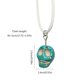 thumbnail image 3 of Turquoise Skull Pendant Clavicle Chain Necklace Cool Skull Charm Choker Unique Irregular Stone Necklace Party Ornament, 3 of 4