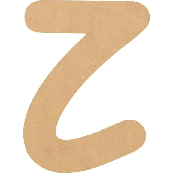 Unfinished MDF Wood Letter Z, Craft Alphabet 7'' Tall DIY Wall Décor, Shadow Beamer