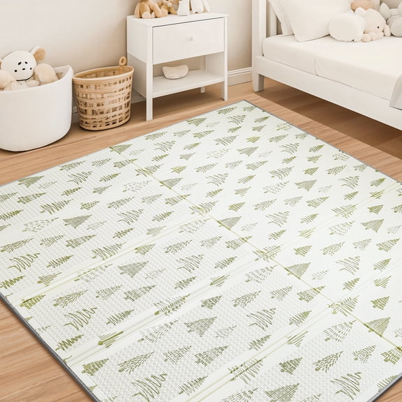 Joypony Baby Play Mat, 79x71" Double-Sided Forest Foldable Playmat for Babies and Toddlers
