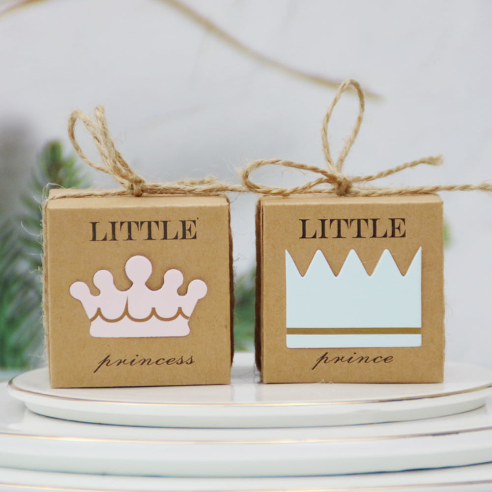 50x Wedding Favor Candy Box Royal Crown Design Baby Shower Gift Boxes New 