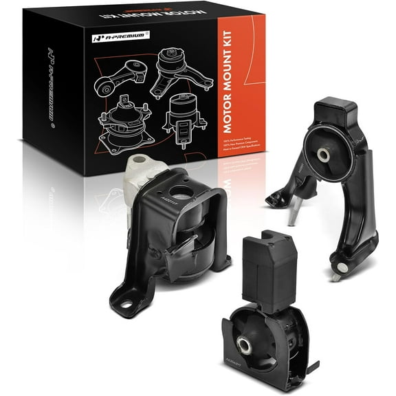 A-Premium Engine Motor Mount Kit Compatible with Toyota Corolla Matrix & Pontiac Vibe 2003-2008, 1.8L, Automatic Transmission, 3-PC Set, Replace# 123710D120, 123710D110