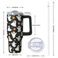thumbnail image 2 of 30oz Halloween Tumbler with Handle, Skeleton Candy | Print | Halloween Gifts for Men & Women | with Lids and Straws | Stainless Steel Insulated | Coffee Travel Mug, 2 of 5