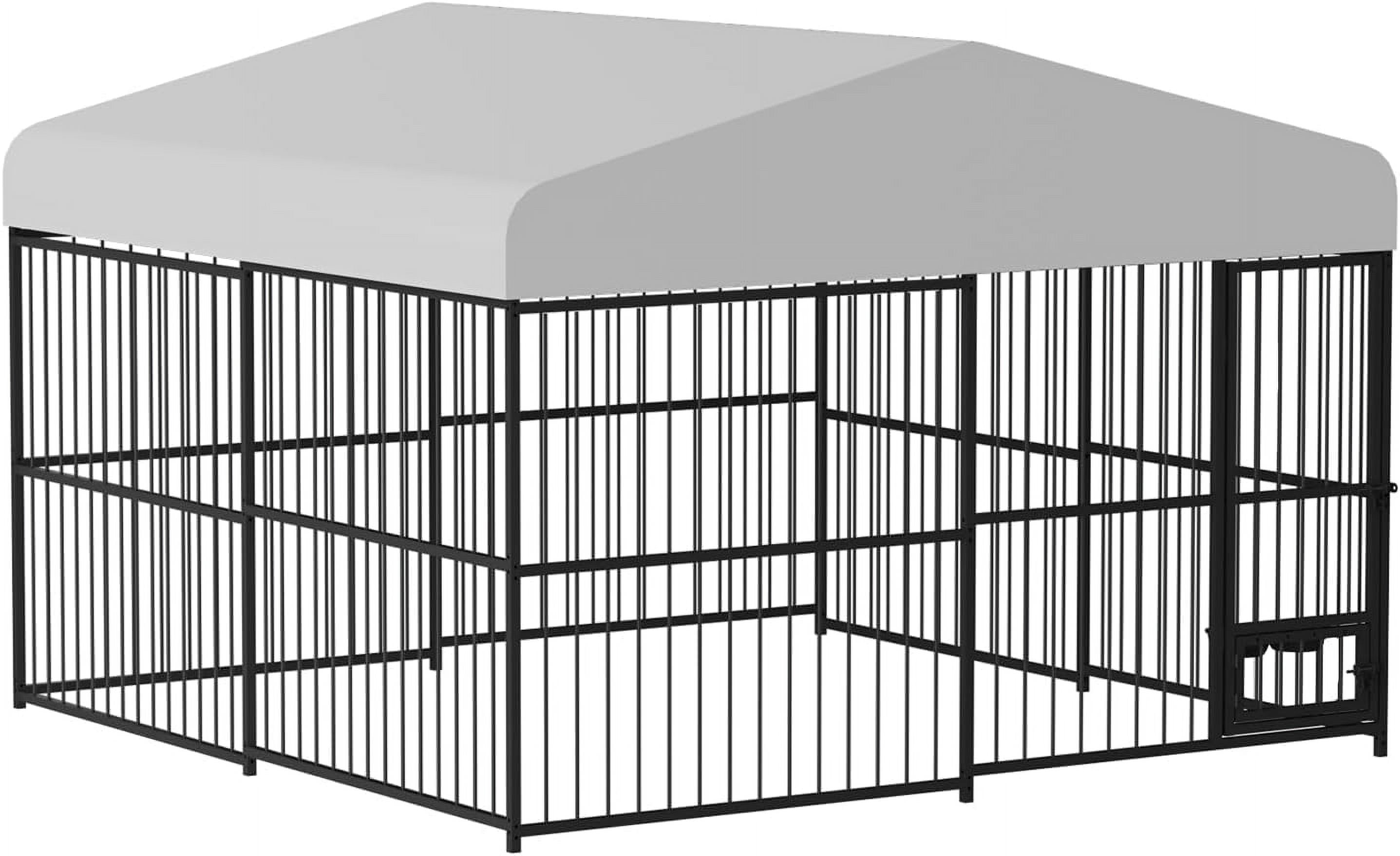 Dog Kennel Outside,10x10x6 FT Large Outdoor Dog Kennel with Weatherproof,Dog House,Dog Playpen Outdoor,Covered Dog Outside Kennel,for Medium and Large Dogs,Easy Assembly