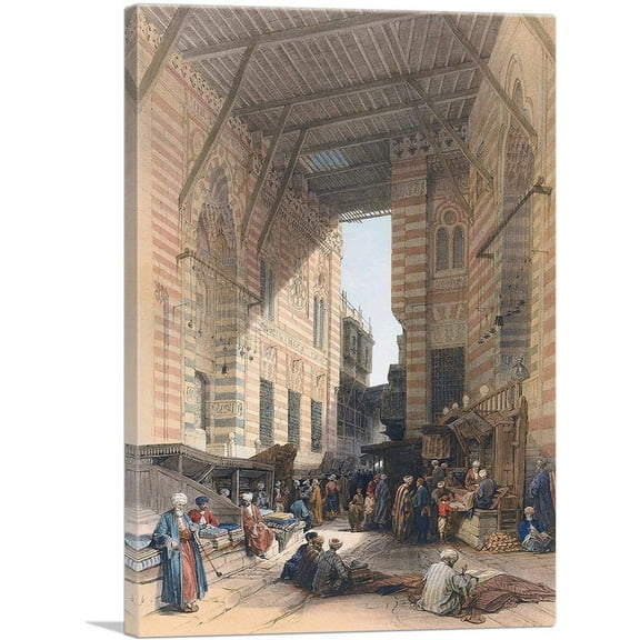 ARTCANVAS The Holy Land Syria Idumean Arabia Egypt And Nubia Town Canvas Art Print by David Roberts - Size: 26" x 18" (0.75" Deep)
