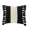 thumbnail image 4 of Ox Bay Siena White/Black Striped Cotton Adult Decorative Throw Pillow, 4 of 8