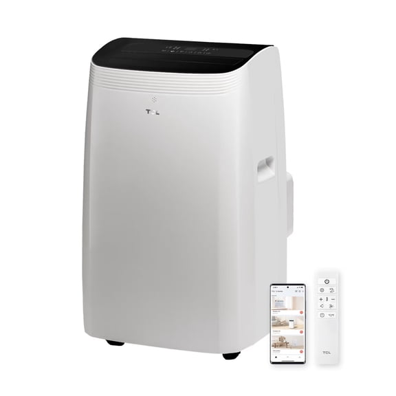 Restored TCL 350 Sq. Ft. 8,000 BTU Smart Portable Air Conditioner 3-in-1 with AC, Fan & Dehumidifier - White T08PC5S