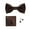 Brown, variant on LShunze Bow Ties for Men Solid Color Pre-Tie Bow Tie and Pocket Square Set Classic Formal Tuxedo Bowties for Wedding Party