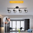thumbnail image 4 of Track Lighting Kit, 4 Light Stylish GU10 High Brightness Wide Lighting Angle Rustproof Track Lighting Fixtures With Wrench For Restaurants, 4 of 8