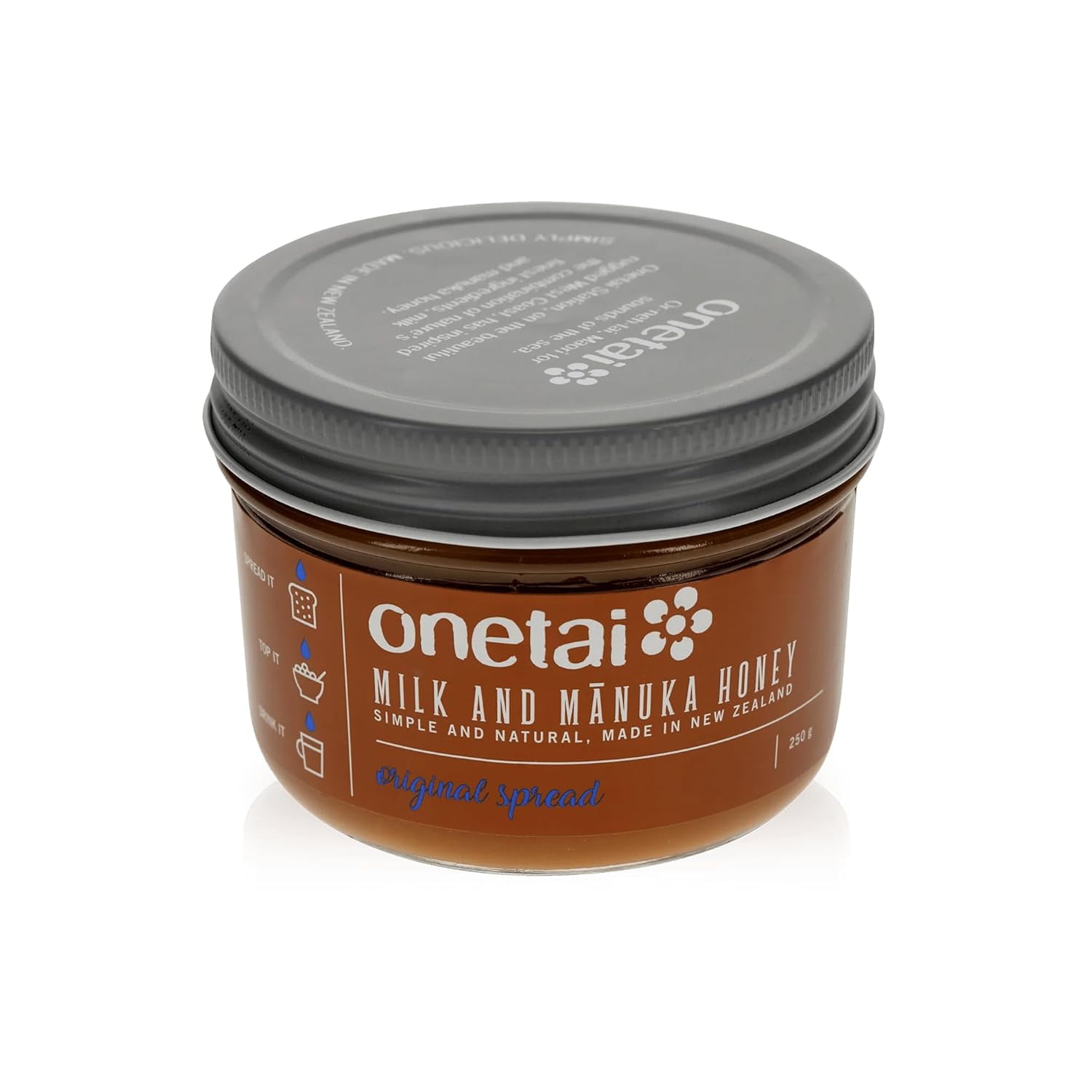 Pack-10 Milk and Manuka Honey Onetai Original Spread, Simple and Natural Blend 250 gr