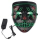 thumbnail image 1 of Accesorio de máscara de iluminación de alambre aterrador de payaso para disfraz de Halloween Cosplay Partygreen, 1 of 8
