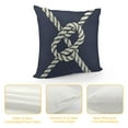 thumbnail image 4 of YINGXI  Nautical Rope Throw Pillow Cases, Marine Fishing Net Marine Knots Square Cushion Covers Decor Pillow Covers for Couch Sofa Home Decoration Pillowcases Navy Blue 12x12in, 4 of 5