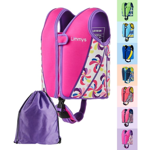 Limmys Premium Kids & Toddler Swim Training Vest, Neoprene Buoyancy Swim Aid with Adjustable Float System and Crotch Strap, UV Resistant, for Boys & Girls